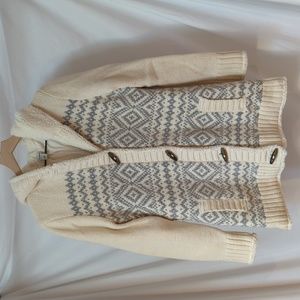 L.L. Bean Shearling Hooded Sweater